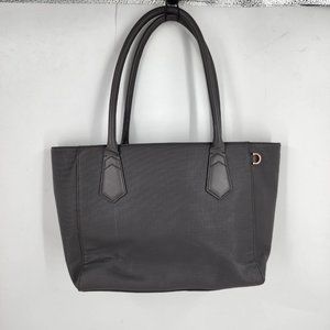 Dagne Dover Women's Signature Classic Coated Canvas Laptop Tote in Graphite NWT